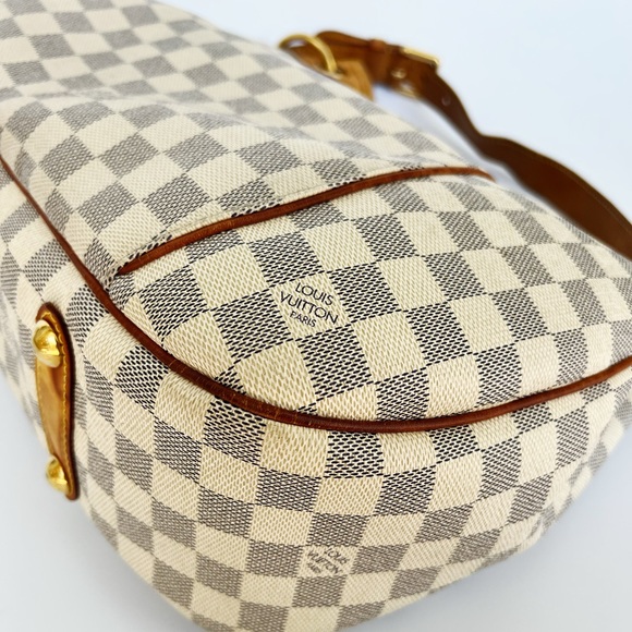 Louis Vuitton Galliera PM Shoulder Bag Hobo Damier Azur Leather White - Picture 9 of 11